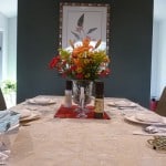 holiday table set for entertaining