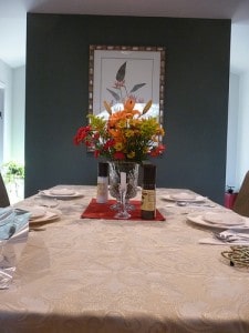 holiday table set for entertaining