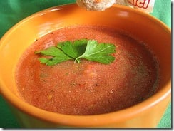 gazpacho with parsley leaf