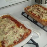 two lasagna casseroles for the freezer.