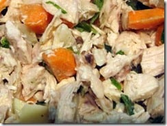 chicken salad with carrots and basil