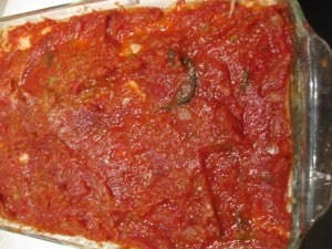 fresh home-made lasagna