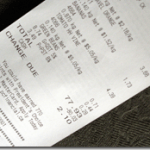 grocery receipt and evaluating prices