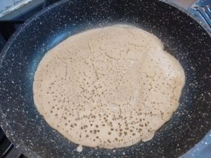 Injera Ethiopian bread when done.