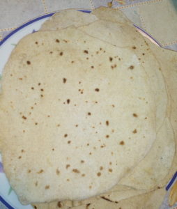 flour tortillas on plate