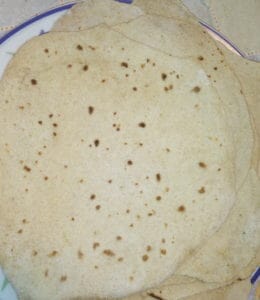 flour tortillas on plate